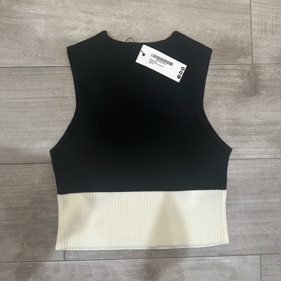 Boohoo CONTRAST RIB KNIT CORSET TOP - Picture 2 of 3